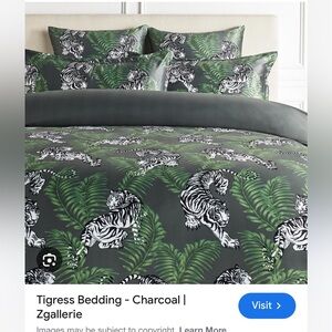 Z gallerie tigress Cali king size duvet & pillow cases